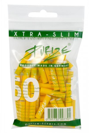 PURIZE Aktivkohlefilter XTRA Slim Yellow 6mm 50 Stk.